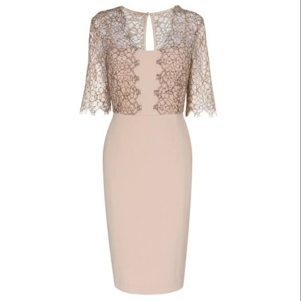 L.K. Bennett "Houston" Lace Trim Dress
